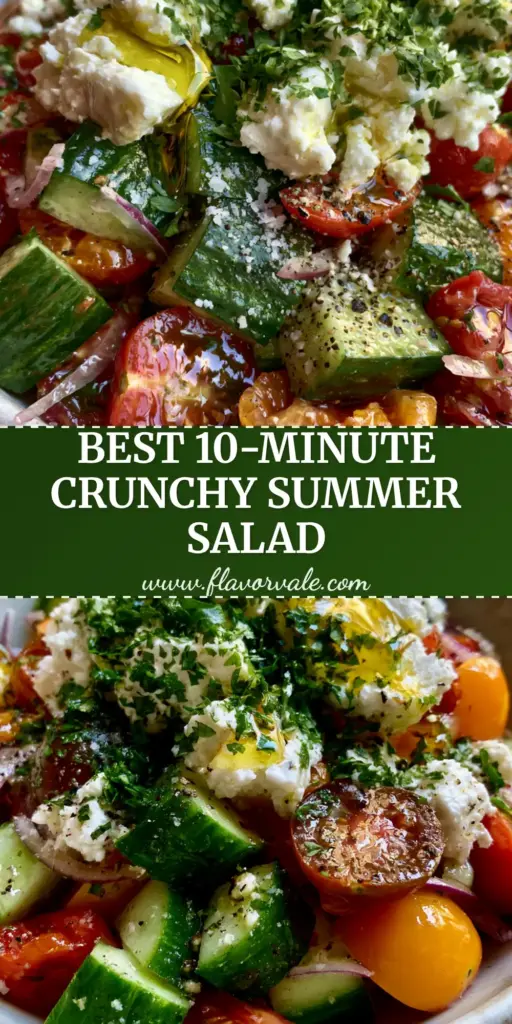 Cucumber Onion Tomato Salad with Creamy Feta and Fresh Parsley 3 A vibrant Cucumber Onion Tomato Salad in a white rustic bowl featuring thick green cucumbers, orange cherry tomatoes, and creamy feta crumbles.